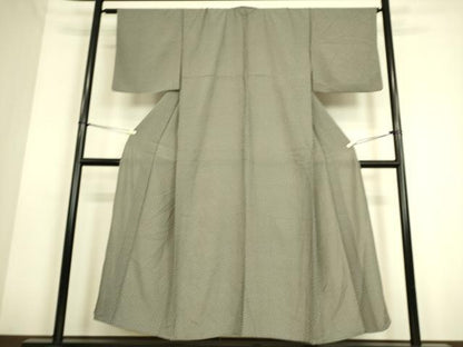 平和屋着物▽江戸小紋 単衣 小花 黒地 正絹 逸品 DAAS0167az