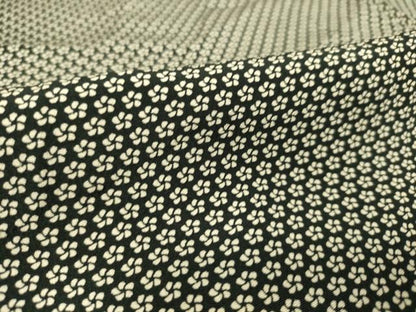 平和屋着物▽江戸小紋 単衣 小花 黒地 正絹 逸品 DAAS0167az