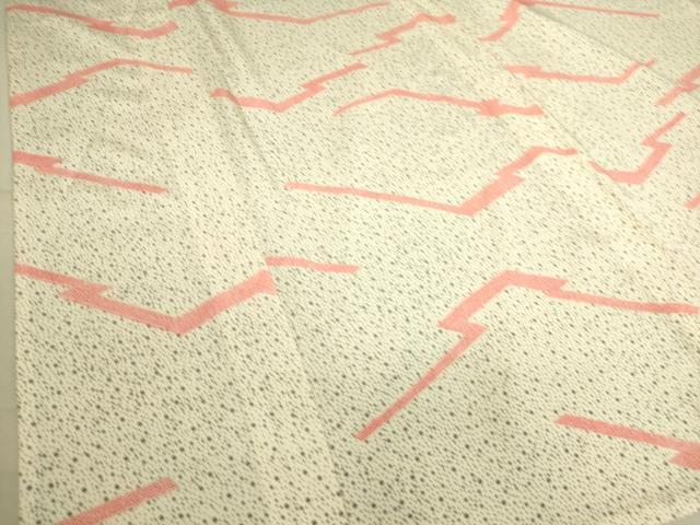 平和屋着物▽上質な小紋 単衣 松皮菱文 正絹 逸品 DAAS0169az