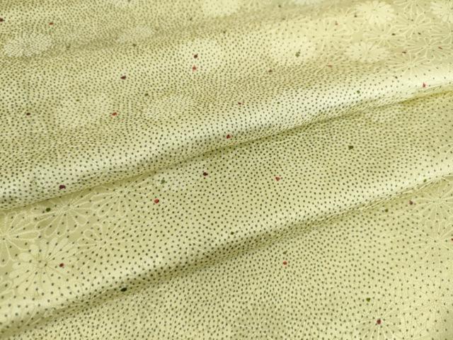 平和屋着物▽上質な小紋 単衣 霞菊文 正絹 逸品 DAAS0182az
