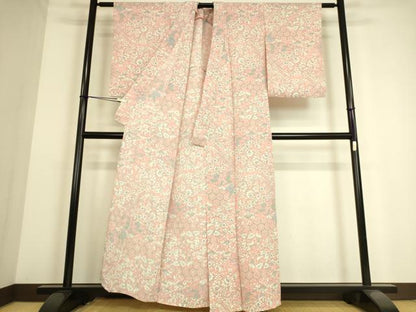 平和屋着物▽上質な小紋 単衣 辻が花 鬼しぼ縮緬 正絹 逸品 DAAS0185az
