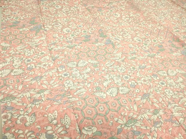 平和屋着物▽上質な小紋 単衣 辻が花 鬼しぼ縮緬 正絹 逸品 DAAS0185az