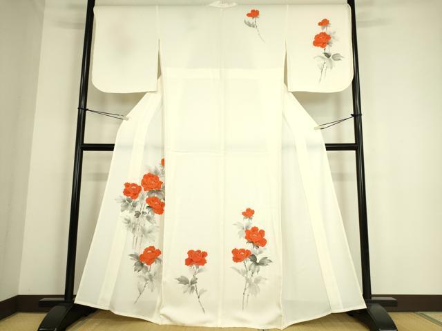 平和屋着物▽訪問着 単衣 牡丹文 手描き 正絹 逸品 DAAS0187az