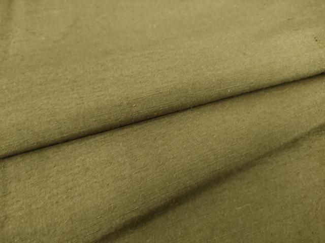 平和屋着物▽上質な紬 単衣 媚茶色 正絹 逸品 DAAS0190az