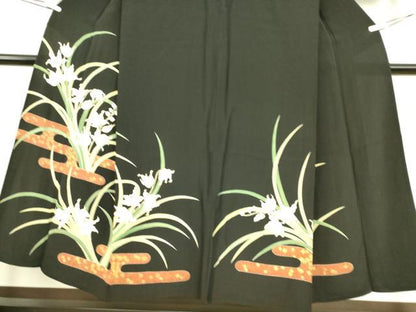 平和屋着物▽豪華黒留袖 単衣 友禅 霞花文 金彩 正絹 逸品 DAAS0195az