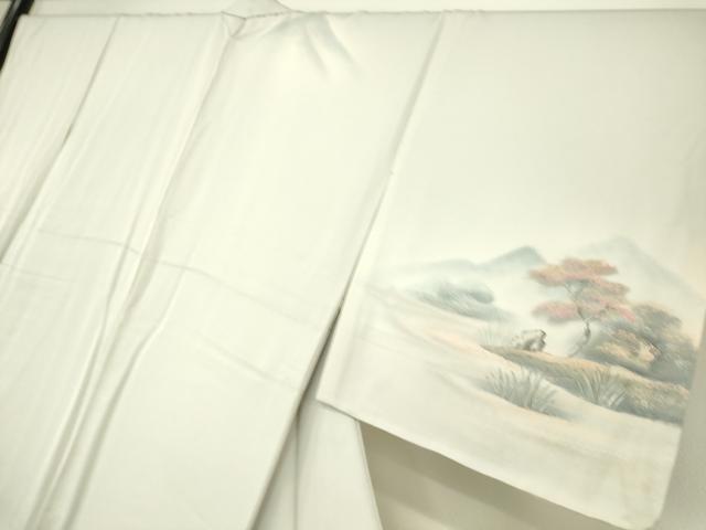 平和屋着物▽訪問着 単衣 作家物 風景花文 ホリケン謹製 正絹 逸品 未使用 DAAS0203az