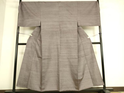 平和屋着物▽男性　紬　単衣　縞　正絹　逸品　DAAS0217az