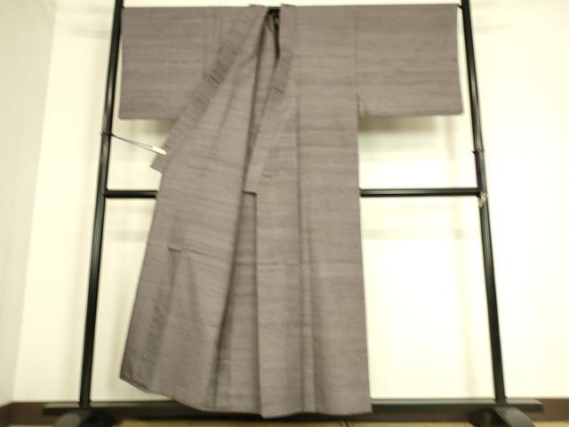 平和屋着物▽男性　紬　単衣　縞　正絹　逸品　DAAS0217az
