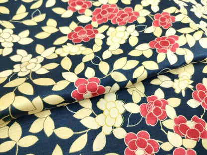 平和屋着物▽上質な小紋 単衣 草花文 正絹 逸品 DAAS0221az