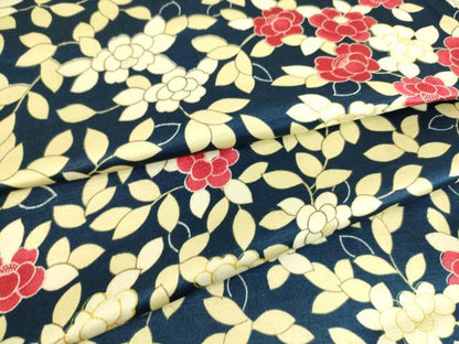 平和屋着物▽上質な小紋 単衣 草花文 正絹 逸品 DAAS0221az