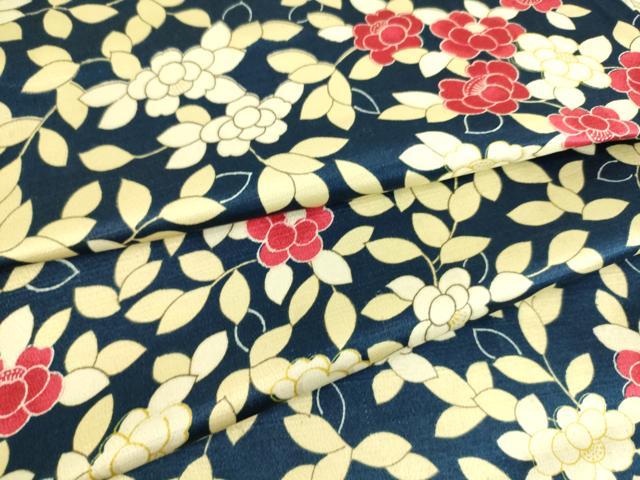 平和屋着物▽上質な小紋 単衣 草花文 正絹 逸品 DAAS0221az