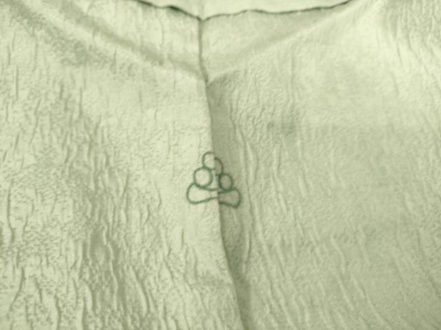平和屋着物▽上質な色無地 結幡 単衣 千草鼠色 正絹 逸品 DAAS0222az