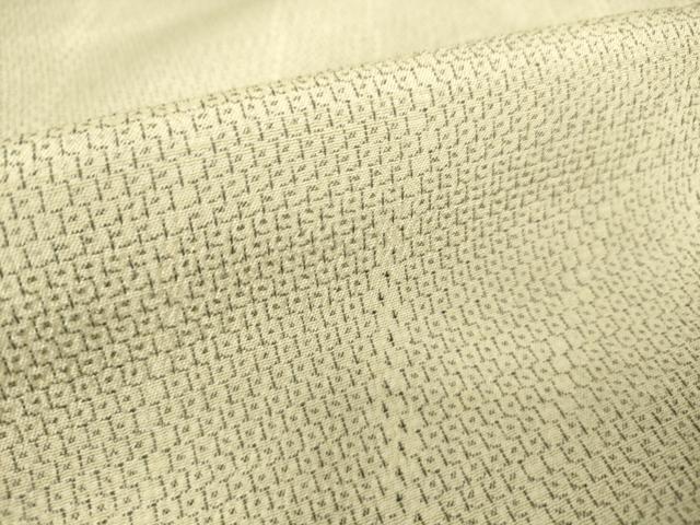 平和屋着物▽本塩沢 単衣 斜縞 110亀甲 正絹 逸品 DAAS0233az