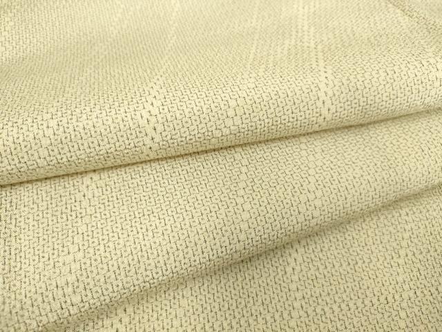 平和屋着物▽本塩沢 単衣 斜縞 110亀甲 正絹 逸品 DAAS0233az
