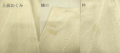 平和屋着物▽本塩沢 単衣 斜縞 110亀甲 正絹 逸品 DAAS0233az