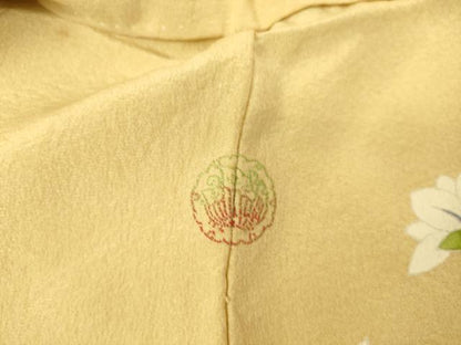 平和屋着物▽アンティーク 大正ロマン 振袖 単衣 刺繍 花車文 暈し染め 金彩 正絹 逸品 DAAS0240az