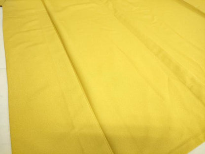 平和屋着物▽男性　色無地　単衣　支子色　洗える着物　DAAS0244az