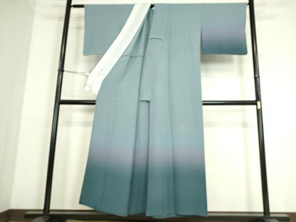 平和屋着物▽訪問着 単衣 霞文 暈し染め 正絹 逸品 DAAS0255az