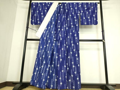 平和屋着物▽小紋 単衣 花間道 洗える着物 DAAS0265az