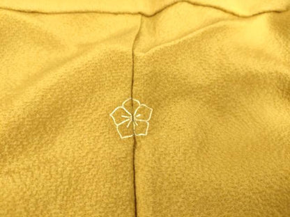 平和屋着物▽訪問着 単衣 総刺繍 花丸文 暈し染め 金糸 正絹 逸品 DAAS0267az