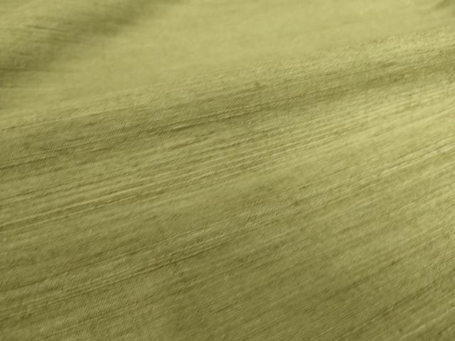 平和屋着物▽男性 紬 単衣 鶸茶色 正絹 逸品 DAAS0270az