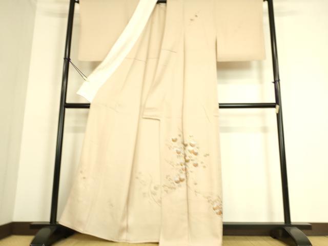 平和屋着物▽訪問着 単衣 枝菊 金銀彩 正絹 逸品 DAAS0272az