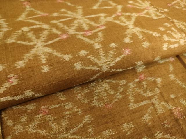 平和屋着物▽上質な紬 単衣 舞花文 正絹 逸品 DAAS0273az