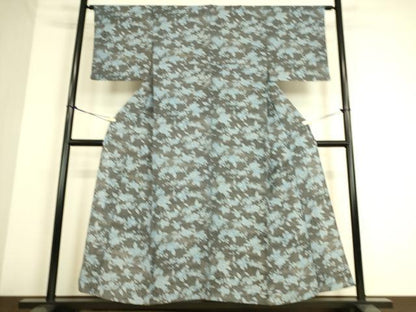 平和屋着物▽上質な小紋 単衣 草花文 正絹 逸品 DAAS0274az