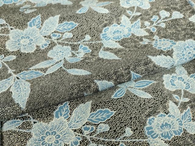 平和屋着物▽上質な小紋 単衣 草花文 正絹 逸品 DAAS0274az