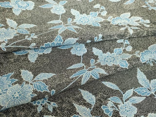 平和屋着物▽上質な小紋 単衣 草花文 正絹 逸品 DAAS0274az