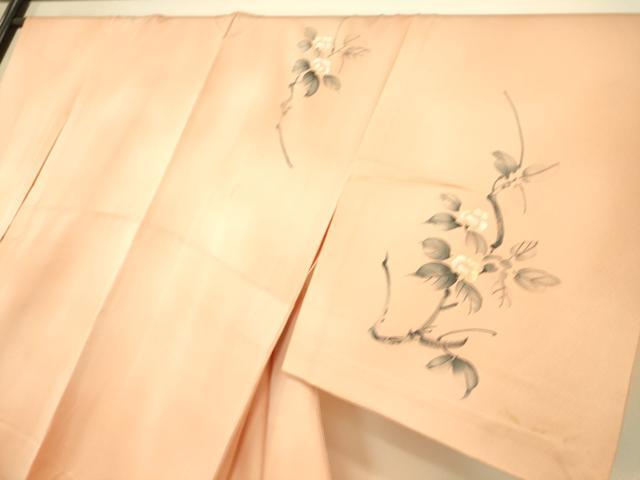 平和屋着物▽訪問着 単衣 枝花文 手描き 正絹 逸品 DAAS0277az