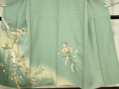 平和屋着物▽訪問着 単衣 螺鈿 花文箱 暈し染め 金彩 正絹 逸品 DAAS0282az