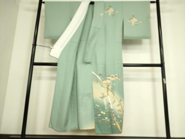 平和屋着物▽訪問着 単衣 螺鈿 花文箱 暈し染め 金彩 正絹 逸品 DAAS0282az
