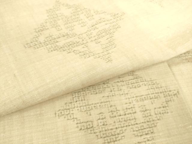 平和屋着物▽結城紬 単衣 菱文 80亀甲 飛び亀甲f柄 正絹 逸品 DAAS0289az