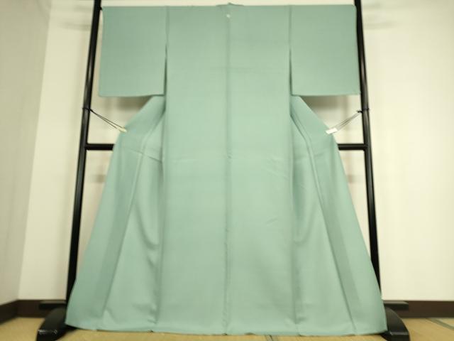 平和屋着物▽上質な色無地　単衣　作家物　草木重ね　本引き染　瓶覗色　反端付き　正絹　逸品　未使用　DAAS0296az