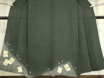 平和屋着物▽訪問着 単衣 色紙花文 暈し染め 金彩 正絹 逸品 DAAS0301az