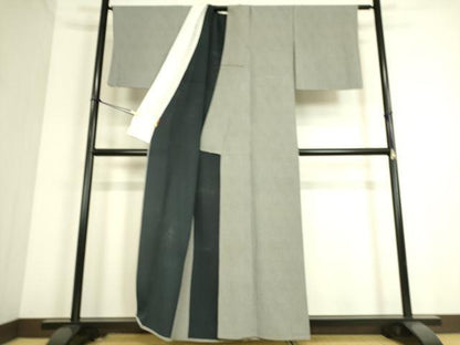平和屋着物▽江戸小紋 単衣 角通し 正絹 逸品 DAAS0310az