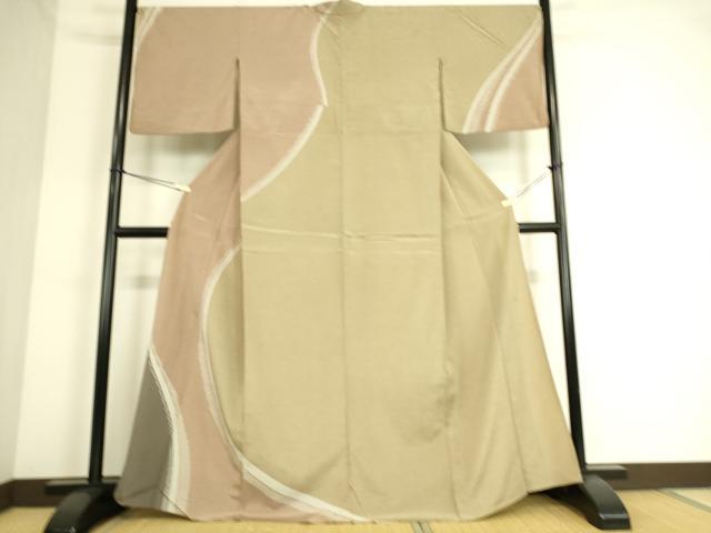 平和屋着物▽本塩沢 やまだ織 訪問着 染色作家 桐村博 単衣 鹿の子文 正絹 逸品 DAAS0311az