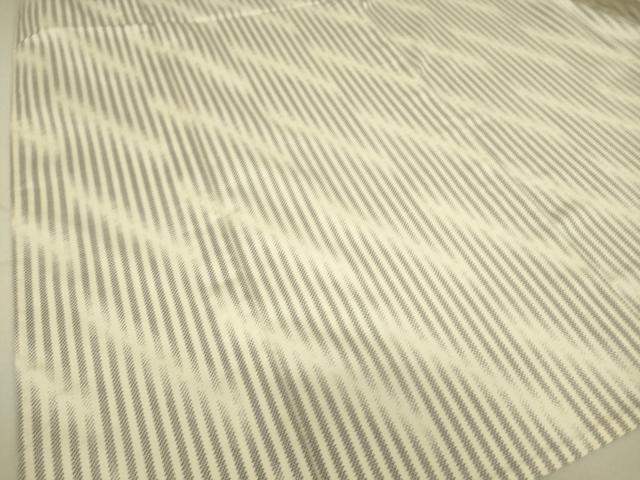 平和屋着物▽上質な紬 単衣 斜縞 正絹 逸品 DAAS0315az