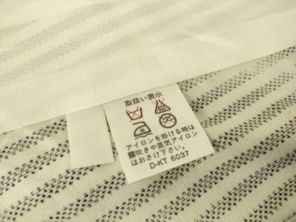 平和屋着物▽上質な紬 単衣 斜縞 正絹 逸品 DAAS0315az