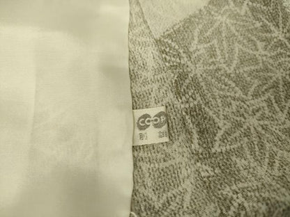 平和屋着物▽上質な小紋　単衣　楓文　正絹　逸品　DAAS0319az