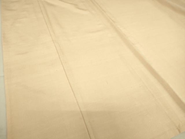 平和屋着物▽上質な色無地 単衣 お召縮緬 肌色 正絹 逸品 DAAS0323az