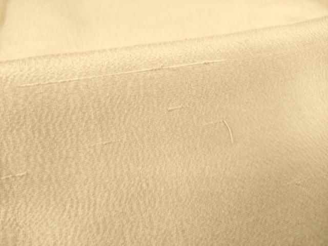 平和屋着物▽上質な色無地 単衣 お召縮緬 肌色 正絹 逸品 DAAS0323az