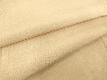平和屋着物▽上質な色無地 単衣 お召縮緬 肌色 正絹 逸品 DAAS0323az