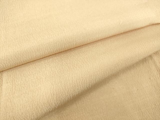 平和屋着物▽上質な色無地 単衣 お召縮緬 肌色 正絹 逸品 DAAS0323az