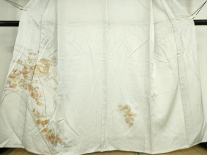 平和屋着物▽訪問着　単衣　貝桶花文　金彩　正絹　逸品　DAAS0326az