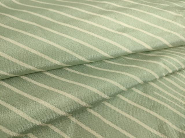 平和屋着物▽上質なお召 単衣 斜縞 正絹 逸品 DAAS0337az