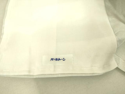 平和屋着物●訪問着 紬地 刺繍 南天枝葉文 暈し染め 銀彩 正絹 逸品 DAAS0342az