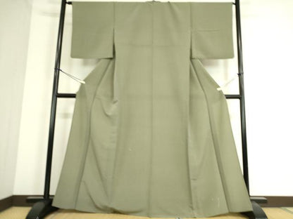 平和屋着物▽江戸小紋　単衣　万筋　藍媚茶色×千歳茶色　さんび謹製　洗える着物　DAAS0352az