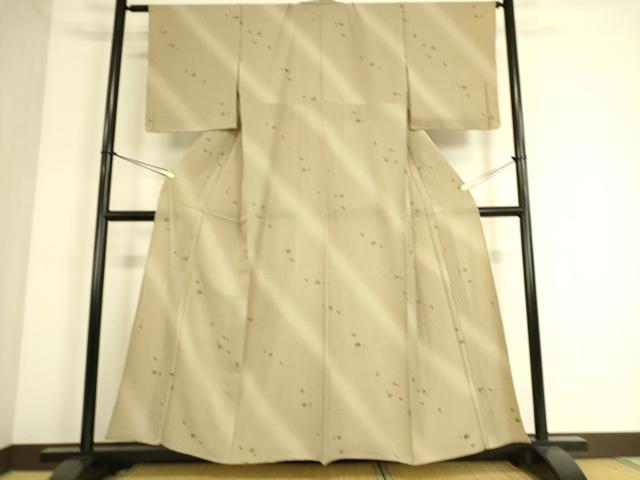 平和屋着物▽小紋 単衣 箔散らし 金彩 洗える着物 未使用 DAAS0357az